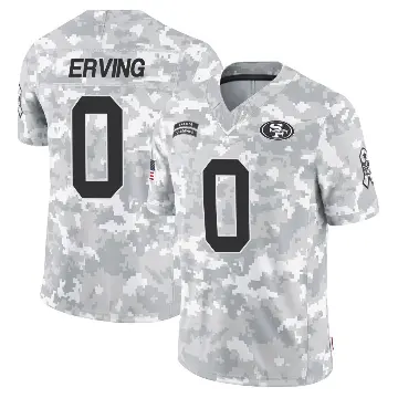 ＃0 Men's Cameron Erving Arctic Camo Limited San Francisco 49ers 2024 Salute to Service Jersey
