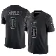 ＃0 Men's Eli Apple Black Limited San Francisco 49ers Reflective Jersey