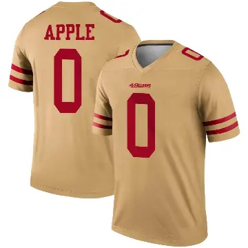 ＃0 Men's Eli Apple Gold Legend San Francisco 49ers Inverted Jersey