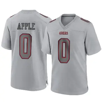 ＃0 Men's Eli Apple Gray Game San Francisco 49ers Atmosphere Fashion Jersey
