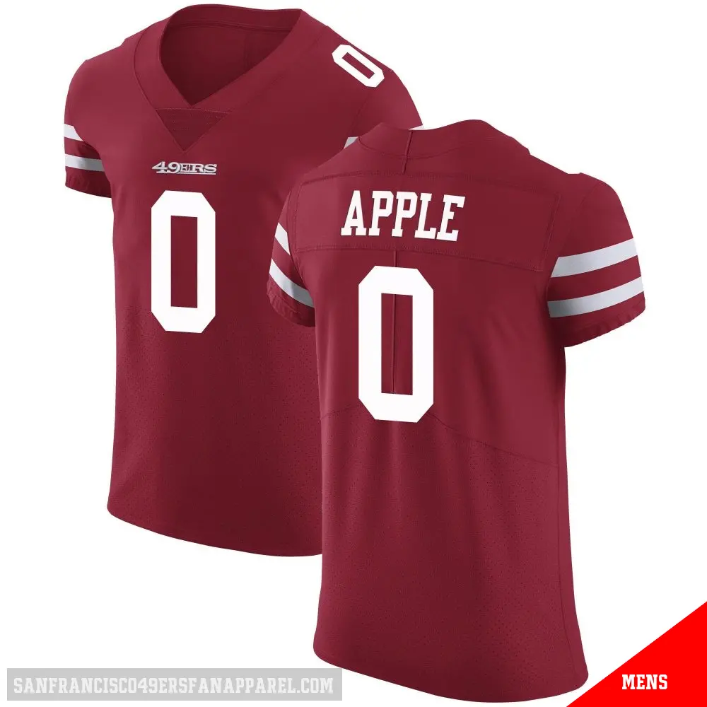＃0 Men's Eli Apple Red Elite San Francisco 49ers Team Color Vapor Untouchable Jersey