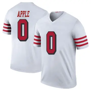 ＃0 Men's Eli Apple White Legend San Francisco 49ers Color Rush Jersey