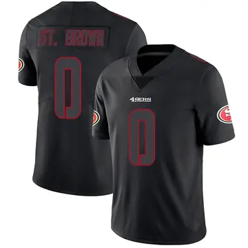 ＃0 Men's Equanimeous St. Brown Black Impact Limited San Francisco 49ers Jersey