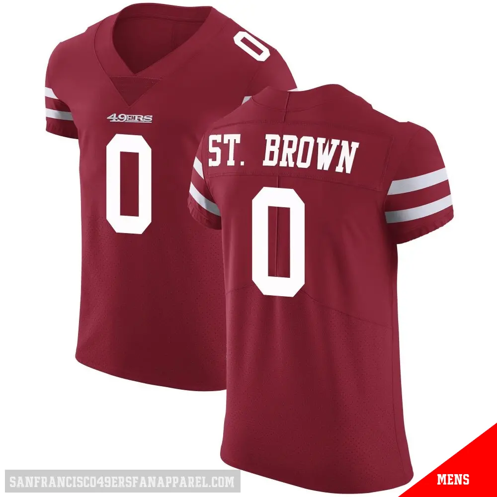 ＃0 Men's Equanimeous St. Brown Red Elite San Francisco 49ers Team Color Vapor Untouchable Jersey