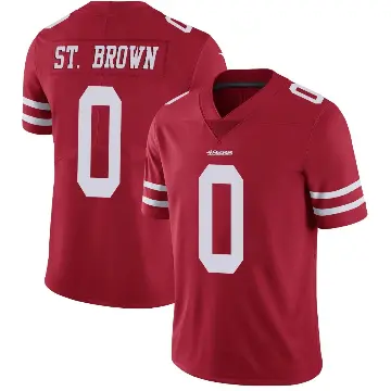 ＃0 Men's Equanimeous St. Brown Red Limited San Francisco 49ers Team Color Vapor Untouchable Jersey