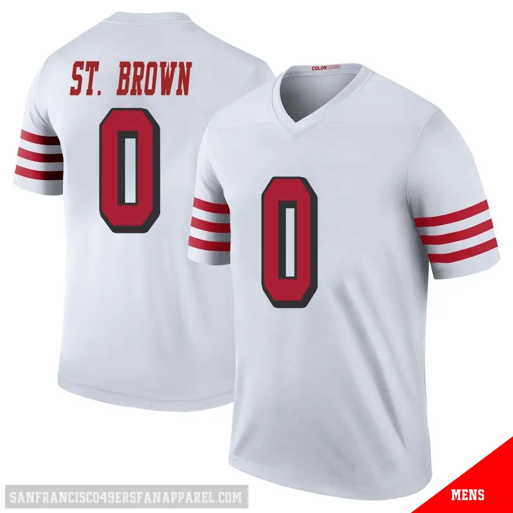 ＃0 Men's Equanimeous St. Brown White Legend San Francisco 49ers Color Rush Jersey
