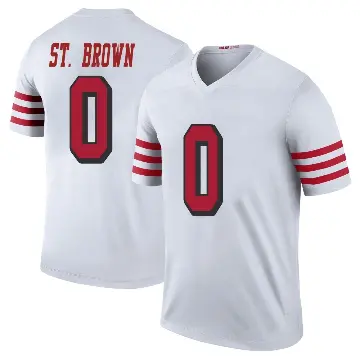 ＃0 Men's Equanimeous St. Brown White Legend San Francisco 49ers Color Rush Jersey