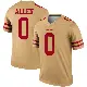 ＃0 Men's Jaylon Allen Gold Legend San Francisco 49ers Inverted Jersey