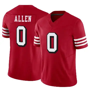 ＃0 Men's Jaylon Allen Scarlet Limited San Francisco 49ers Alternate Vapor F.U.S.E. Jersey