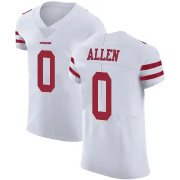 ＃0 Men's Jaylon Allen White Elite San Francisco 49ers Vapor Untouchable Jersey