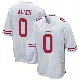 ＃0 Men's Jaylon Allen White Game San Francisco 49ers Jersey