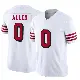 ＃0 Men's Jaylon Allen White Limited San Francisco 49ers Alternate Vapor F.U.S.E. Jersey