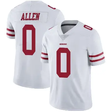 ＃0 Men's Jaylon Allen White Limited San Francisco 49ers Vapor Untouchable Jersey