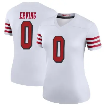 ＃0 Women's Cameron Erving White Legend San Francisco 49ers Color Rush Jersey