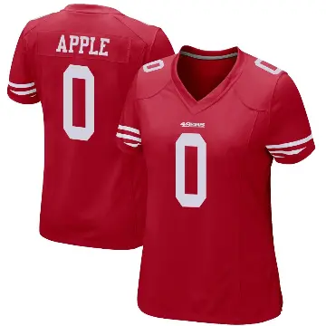 ＃0 Women's Eli Apple Red Game San Francisco 49ers Team Color Jersey