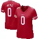 ＃0 Women's Eli Apple Red Game San Francisco 49ers Team Color Jersey