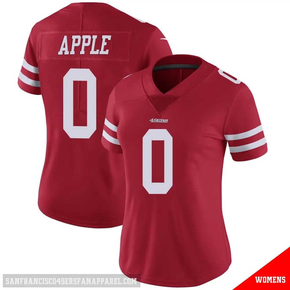 ＃0 Women's Eli Apple Red Limited San Francisco 49ers Team Color Vapor Untouchable Jersey