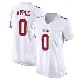 ＃0 Women's Eli Apple White Game San Francisco 49ers Fashion Jersey