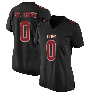 ＃0 Women's Equanimeous St. Brown Black Game San Francisco 49ers Fashion Jersey