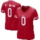 ＃0 Women's Equanimeous St. Brown Red Game San Francisco 49ers Team Color Jersey