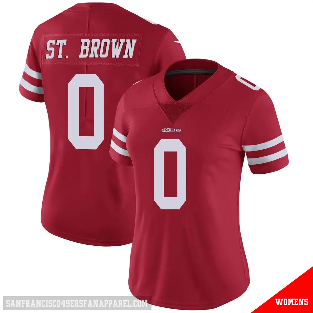 ＃0 Women's Equanimeous St. Brown Red Limited San Francisco 49ers Team Color Vapor Untouchable Jersey