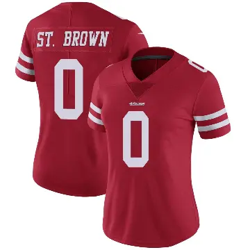 ＃0 Women's Equanimeous St. Brown Red Limited San Francisco 49ers Team Color Vapor Untouchable Jersey