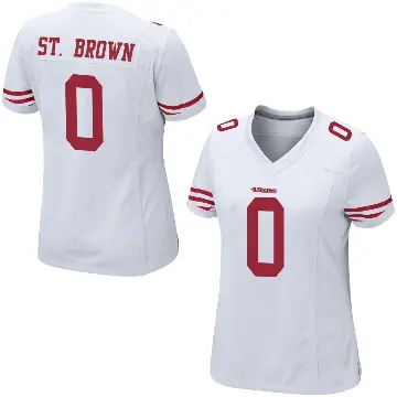 ＃0 Women's Equanimeous St. Brown White Game San Francisco 49ers Jersey