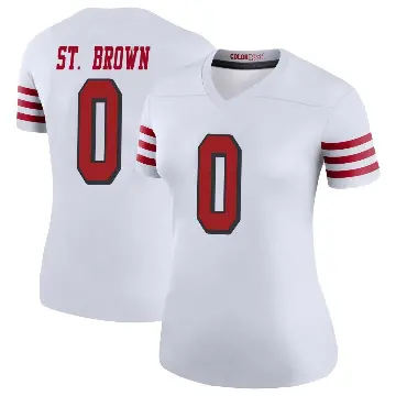 ＃0 Women's Equanimeous St. Brown White Legend San Francisco 49ers Color Rush Jersey