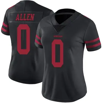 ＃0 Women's Jaylon Allen Black Limited San Francisco 49ers Alternate Vapor Untouchable Jersey