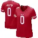 ＃0 Women's Jaylon Allen Red Game San Francisco 49ers Team Color Jersey