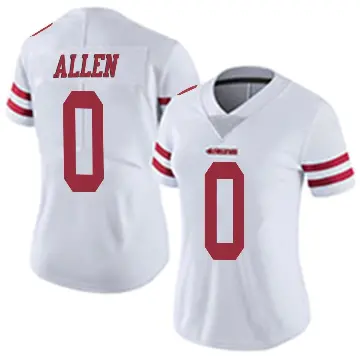＃0 Women's Jaylon Allen White Limited San Francisco 49ers Vapor Untouchable Jersey
