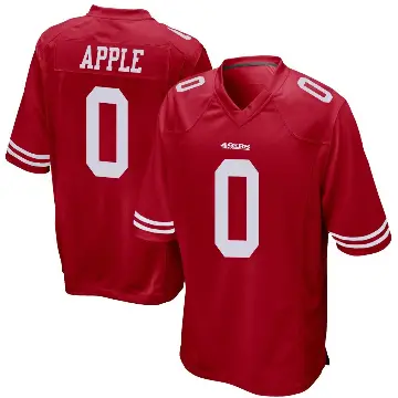 ＃0 Youth Eli Apple Red Game San Francisco 49ers Team Color Jersey