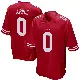 ＃0 Youth Eli Apple Red Game San Francisco 49ers Team Color Jersey