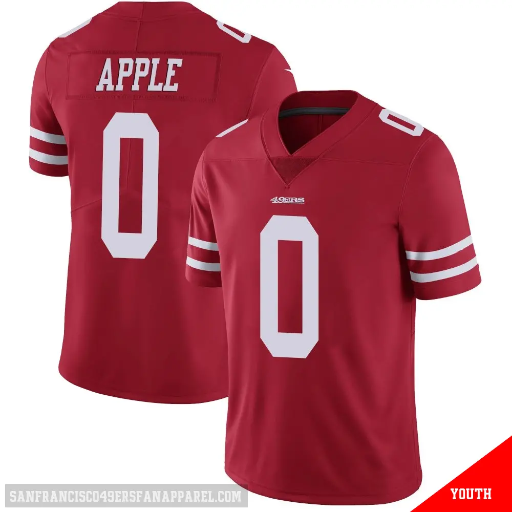 ＃0 Youth Eli Apple Red Limited San Francisco 49ers Team Color Vapor Untouchable Jersey