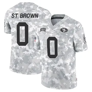＃0 Youth Equanimeous St. Brown Arctic Camo Limited San Francisco 49ers 2024 Salute to Service Jersey