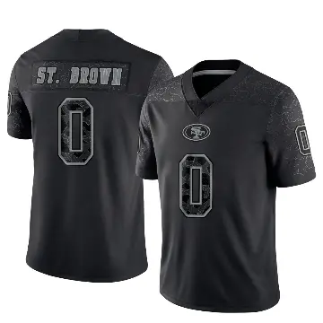 ＃0 Youth Equanimeous St. Brown Black Limited San Francisco 49ers Reflective Jersey