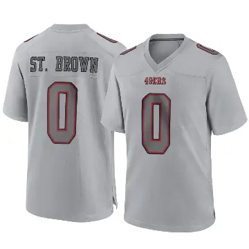 ＃0 Youth Equanimeous St. Brown Gray Game San Francisco 49ers Atmosphere Fashion Jersey