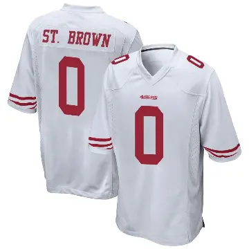 ＃0 Youth Equanimeous St. Brown White Game San Francisco 49ers Jersey