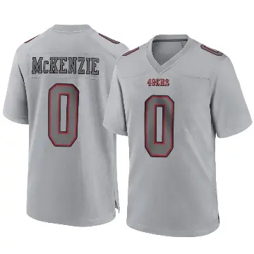 ＃0 Youth Jalen McKenzie Gray Game San Francisco 49ers Atmosphere Fashion Jersey