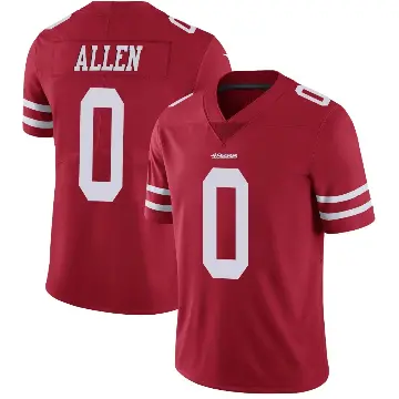 ＃0 Youth Jaylon Allen Red Limited San Francisco 49ers Team Color Vapor Untouchable Jersey