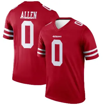 ＃0 Youth Jaylon Allen Scarlet Legend San Francisco 49ers Jersey