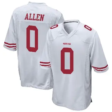 ＃0 Youth Jaylon Allen White Game San Francisco 49ers Jersey