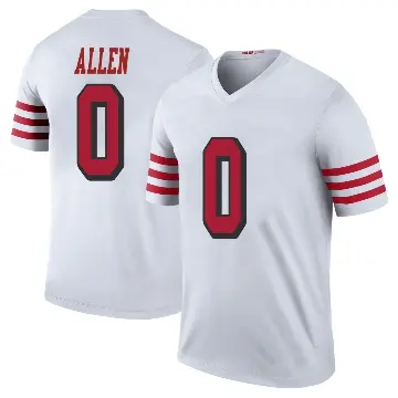 ＃0 Youth Jaylon Allen White Legend San Francisco 49ers Color Rush Jersey
