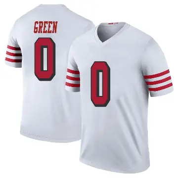 ＃0 Youth Renardo Green White Legend San Francisco 49ers Color Rush Jersey