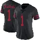 ＃1 Women's Ricky Pearsall Black Limited San Francisco 49ers Alternate Vapor Untouchable Jersey