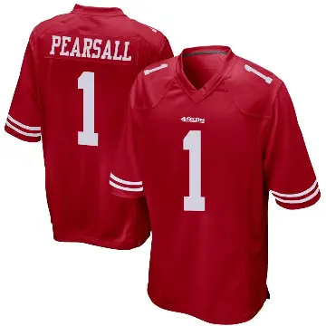 ＃1 Youth Ricky Pearsall Red Game San Francisco 49ers Team Color Jersey