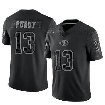 ＃13 Men's Brock Purdy Black Limited San Francisco 49ers Reflective Jersey