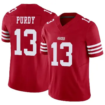 ＃13 Men's Brock Purdy Scarlet Limited San Francisco 49ers Vapor F.U.S.E. Jersey