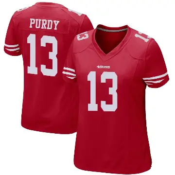 ＃13 Women's Brock Purdy Red Game San Francisco 49ers Team Color Jersey