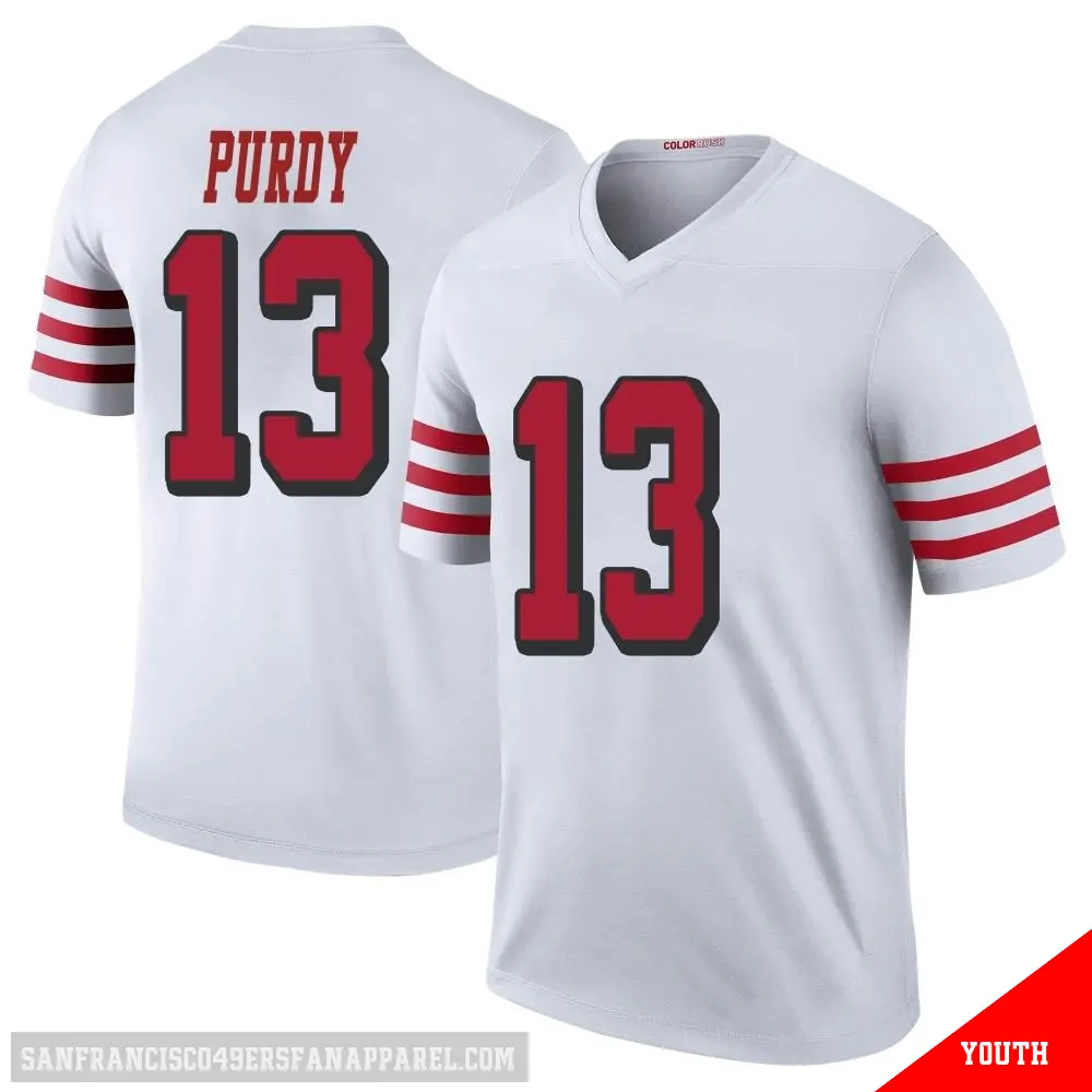 ＃13 Youth Brock Purdy White Legend San Francisco 49ers Color Rush Jersey